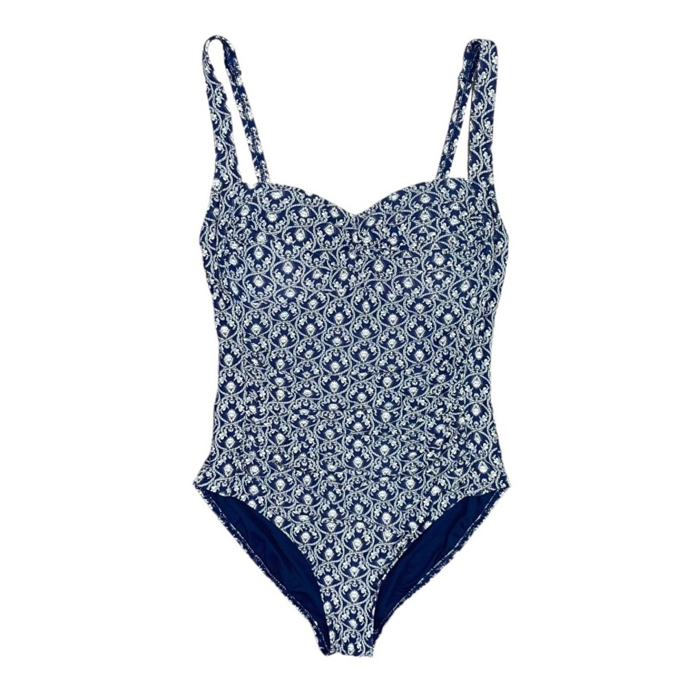 Nip Tuck Swim Joanne One-Piece Swimsuit Women’s 8‎ US Navy Porcelain Twist Front